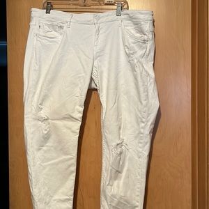 Vigoss white jeans Thompson tomboy 35 waist